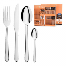 Faqueiro Aço Inox Compacto 42 Peças Siena 5109/120 Brinox na Casas Bahia