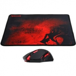 Kit Gamer Redragon Mouse Centrophorus 3200dpi e Mousepad P016 Grande - M601-BA na Terabyte Shop