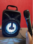 Caixa de Som com microfone- Karaokê na Amazon