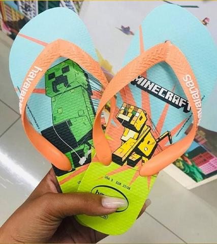Chinelo Minecraft, Havaianas, Criança Unissex na Amazon