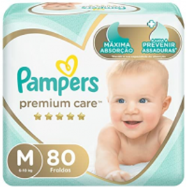 4 Pacotes Fralda Pampers Premium Care M - 320 Unidades na Amazon