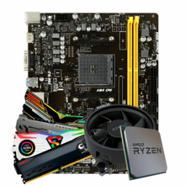 Kit Upgrade Processador AMD Ryzen 5 3600 + Placa Mãe Biostar B450MH + Memória RAM DDR4 16GB (2X8GB) 3000MHz na Terabyte Shop