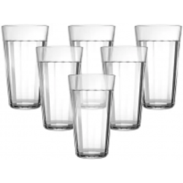 Jogo de Copos de Vidro 450ml 6 Peças Americano Long Drink na Magazine Luiza