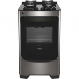 Fogão Consul 4 bocas cor Inox com mesa de vidro e trempe de ferro fundido – CFO4VAR na Consul