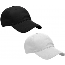 Kit 2 Bonés Aba Curva Curvada Resina Premium Liso Masculino Dad Hat Strapback Ajustável na Netshoes