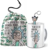 Caneca Rick and Morty Com Saquinho + Chaveiro na Amazon