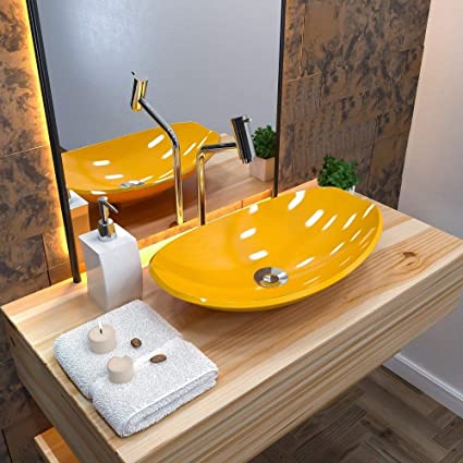 Kit Cuba L45 C/Torneira Link 1062 Metal + Válvula Click 1”B (2,6cm) + Sifão Pvc + Flexível Amarelo na Amazon