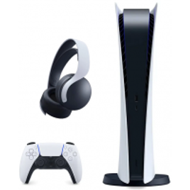 Console Playstation 5 Digital Edition + Headset Sem Fio Playstation 5 na Americanas
