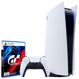 Kit Console Sony Playstation 5 + Jogo Gran Turismo 7 Edição Standart na KaBuM!