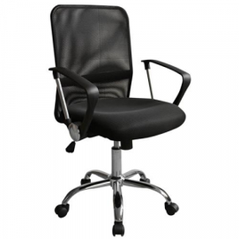 Cadeira Executiva Home Office Tela Mesh Trevalla CDE-12-1 Preta na Estrela10