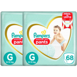 Fralda Pampers Pants Premium Care G - 136 Unidades na Casas Bahia