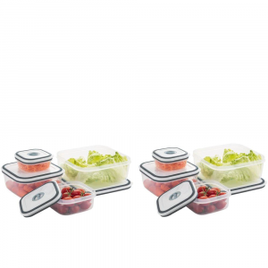 Conjunto de Potes Herméticos de Plástico Electrolux - 08 Unidades na Extra