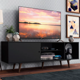 Rack Madesa Dubai para TV até 65 Polegadas com Pés Preto/Rustic 8N5Z na Loja Madesa