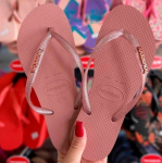 Chinelo Havaianas Slim Logo Metallic na Amazon