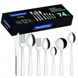 Faqueiro Aço Inox Tramontina Malibu 74 Peças na Extra