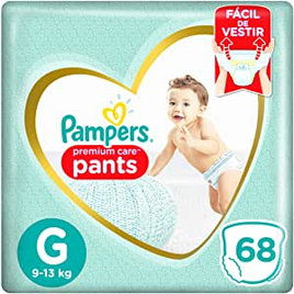 Fralda Pampers Pants Premium Care G - 68 fraldas na Amazon