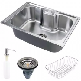 Cuba para Cozinha Gourmet Pingoo.Casa Pia Aço Inox com Acessórios Nawa 50x40 cm na Leroy Merlin
