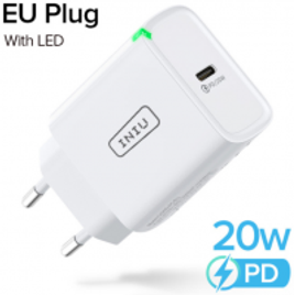 Carregador de Telefone Iniu LED USB Tipo c 20W PD 3.0 Qc4.0 na Aliexpress