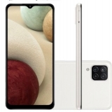 Smartphone Samsung Galaxy A12 64GB 4G Wi-Fi Tela 6.5” Dual Chip 4GB RAM Câmera Quádrupla + Selfie 8MP – Branco na Americanas