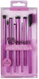 Real Techniques Conjunto de pincéis de sombra, maquiagem com delineador de gel, olhos planos e pincéis de cílios, roxo, 8 peças na Amazon