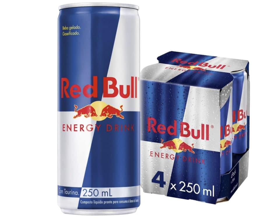 Energético Red Bull Energy Drink, 250ml (4 latas) na Amazon