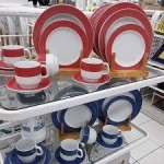 Aparelho de Jantar 20 Peças Schmidt Redondo – Porcelana Aquarela 57890200070038202311 Vermelho na Magazine Luiza