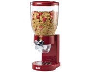 Dispenser de alimentos Zevro Dispensador Grãos Cereais vermelho/cromado na Amazon