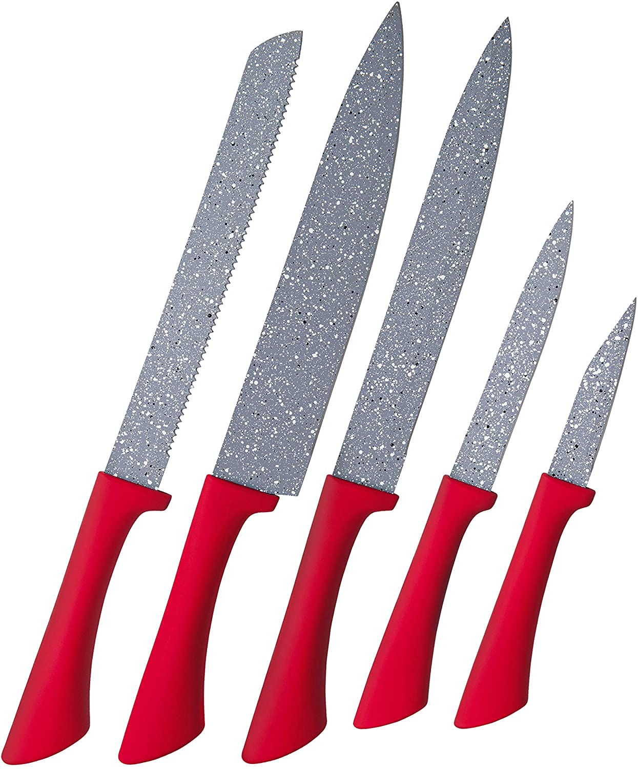 Conjunto de Facas 5 Peças, Colorstone Volcano, vermelha, FAC5487, Euro Home na Amazon