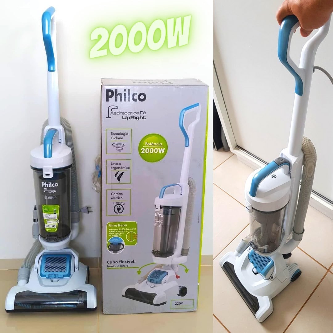 Aspirador de Pó Philco Upright Filtro Hepa 2000W Branco na Americanas