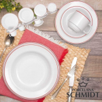 Aparelho de Jantar 20 Peças Schmidt Redondo – Porcelana Filete 57890200070038102359 na Magazine Luiza