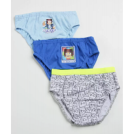 Kit 3 Cuecas infantil Estampada Authentic Games - Marisa na Marisa