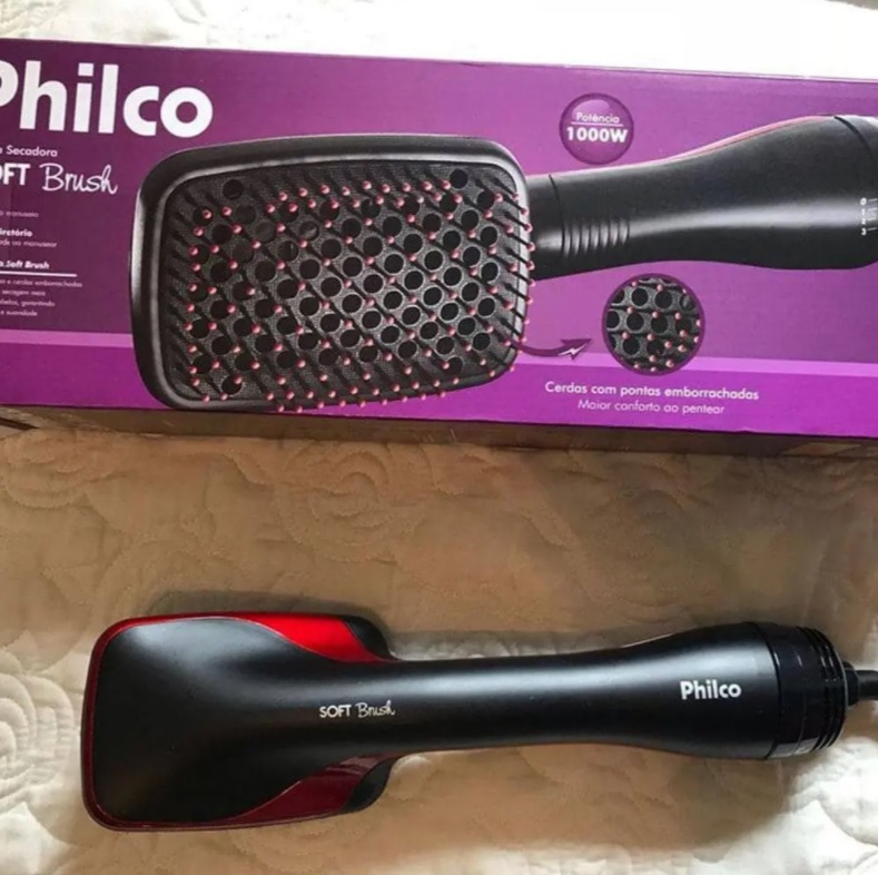 Escova Secadora, Soft Brush, 1200W, Preto, 127V, Philco na Amazon
