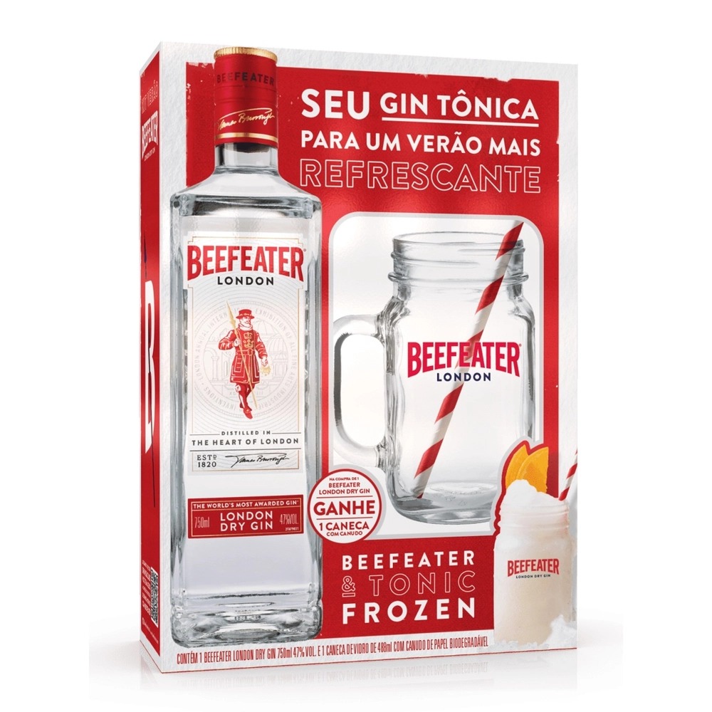 Pack Gin Beefeater London Dry 750ml + Caneca na Americanas