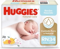 Fralda Huggies NATURAL CARE RN 34 unidades na Amazon