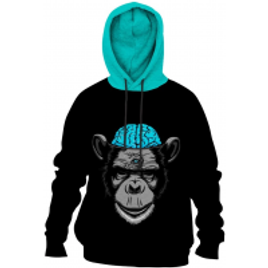 Moletom Moleton Blusa de Frio Canguru Monkey Brain na Kanui