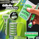 Aparelho de Barbear Gillette Mach3 Sensitive + 9 Cargas na Amazon
