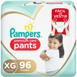Fralda Pampers Pants Premium Care XG - 96 Unidades na Amazon
