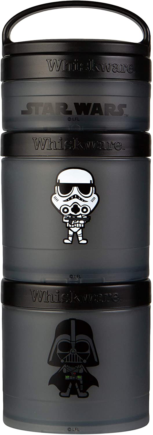 Várias Opções – Whiskware Star Wars Pacote empilhável de lanches Darth Vader e Storm Trooper na Amazon