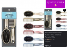 Conair Conjunto de 2 peças de escova de cabelo e pente de tamanho médio Detangle & Style inclui 1 escova de almofada e 1 pente de dentes largos (as cores variam) na Amazon