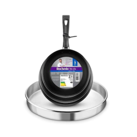 Conjunto com 3 frigideiras Rochedo + Forma Rochedo na Casas Bahia