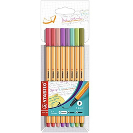 Caneta Hidrográfica Point 88 Stabilo Estojo com 8 Unidades na Amazon