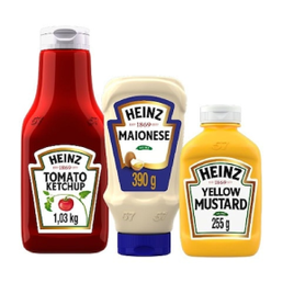 Burguer Kit Heinz Ketchup Tradicional 1kg + Maionese 390g + na Casas Bahia