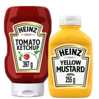 Burguer Kit Heinz Ketchup Tradicional 397g + Mostarda 255g na Casas Bahia