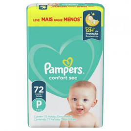 Fralda Pampers Confort Sec P com 72 Unidades na Droga Raia
