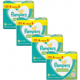 Kit Lenços Umedecidos Pampers Aroma de Aloe Vera – 768 Unidades na Extra