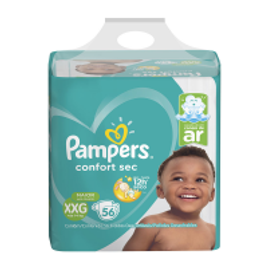 Fralda Pampers Confort Sec Super Tam XXG - 168 Unidades na Extra