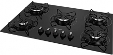 Cooktop a Gás Mondial, 5 Bocas, Bivolt, Preto/Inox na Amazon