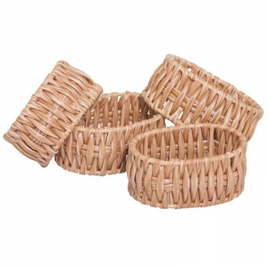 Jogo de Aneis para Guardanapo Rattan Claro 4 Peças Mimo STYLE YK14645 na Carrefour