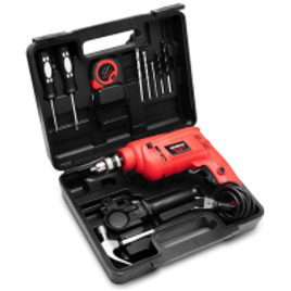 Furadeira de Impacto 3/8" 600W Mondial FFI-07M com Maleta e Acessórios como Martelo, Chave de Fenda e Trena 110V na Casas Bahia