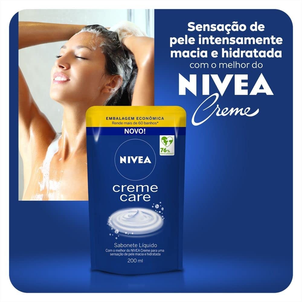 NIVEA Sabonete Líquido Refil Creme Care 200ml na Amazon